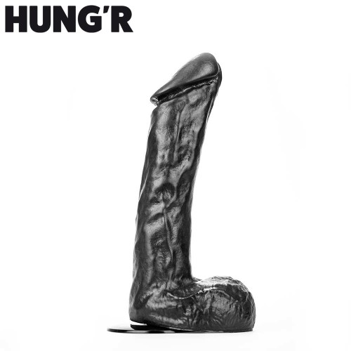 HUNG'R GUSTAV Dildo Black 13 inch / 33 cm /  6.8 cm