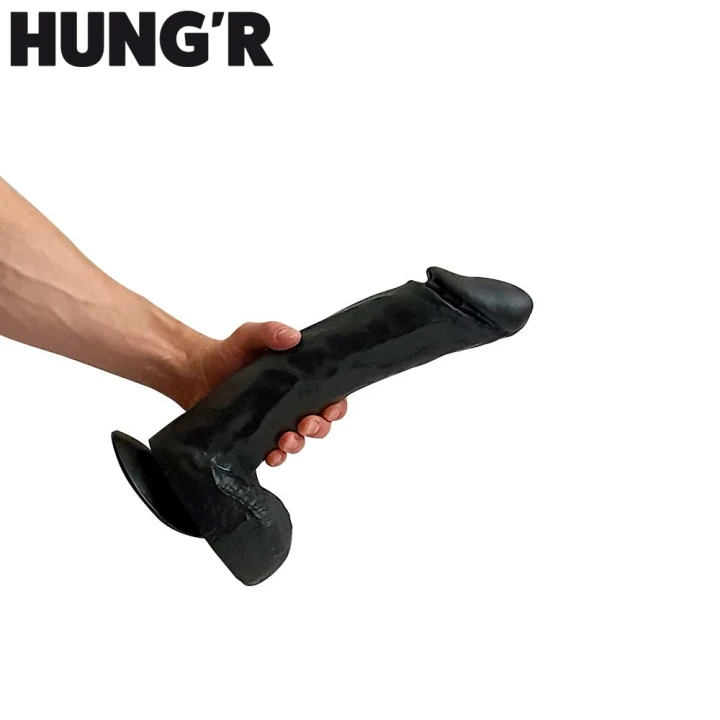 HUNG'R GUSTAV Dildo Black 13 inch / 33 cm /  6.8 cm
