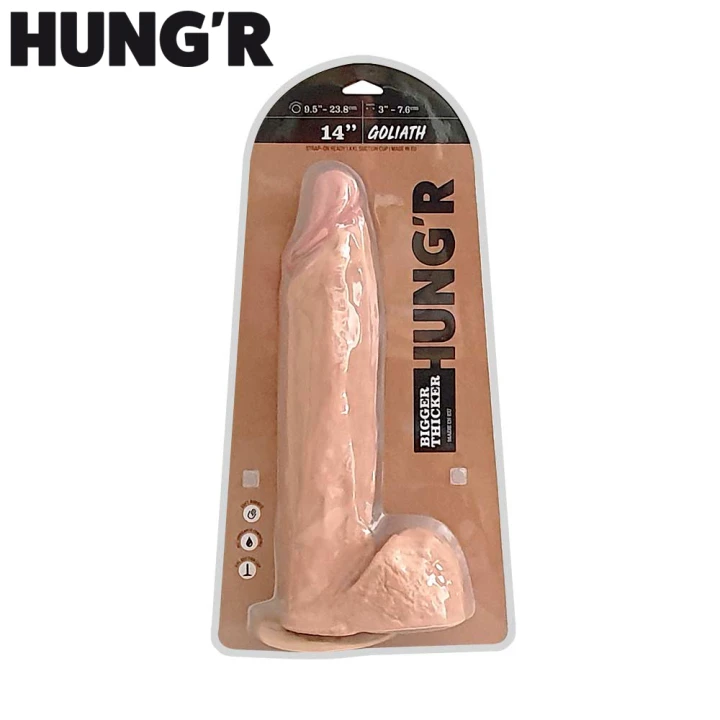 HUNG'R GOLIATH Dildo Light 14 inch / 36 cm /  7.6 cm