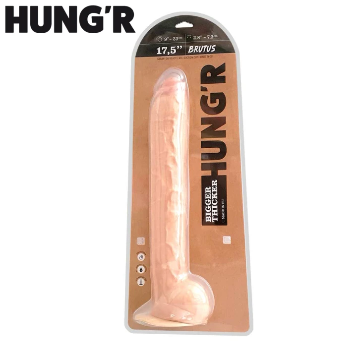 HUNG'R BRUTUS Dildo Light 17.5 inch / 44.5 cm /  7.3 cm