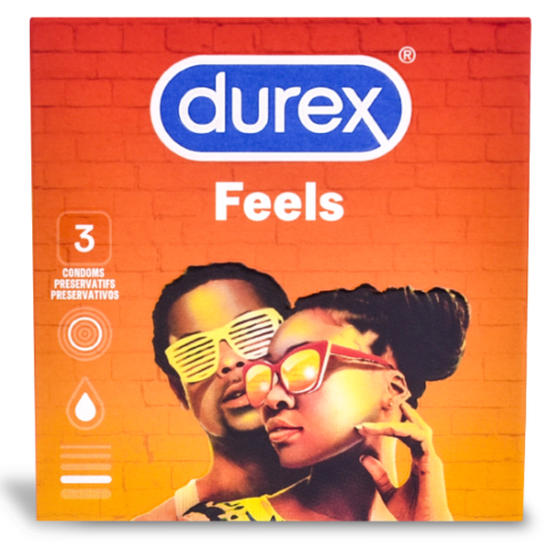 Durex Feels cienkie prezerwatywy z dodatkowym nawilżeniem 3 szt.