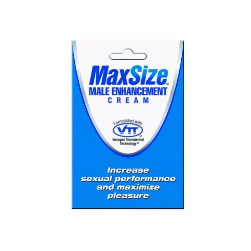 Swiss Navy Krem wzmacniający erekcję MAX Size - Male Enhancement Cream - 0.18 fl oz / 5 ml - Sachet