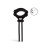 Detachable Wide Adjustable Silicone Lasso Cockring - 5mm - Black