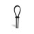 Wide Adjustable Silicone Lasso Cockring - 5mm - Black