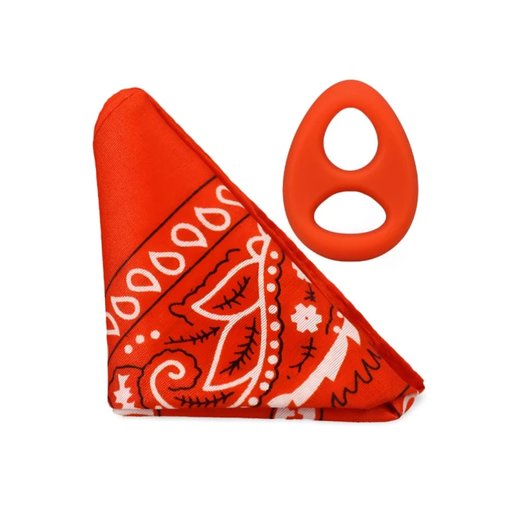 The Code - Silicone Cockring with Bandana - Orange