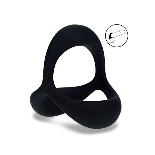 Tri O Ergo Silicone Cockring - Black