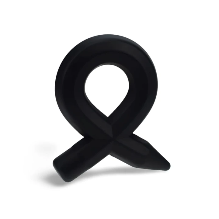 Pencil Liquid Silicone Cockring - Black