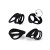 Silicone Cock and Ball Ring Set of 4 - Black