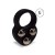 Liquid Silicone Triple Weighted Ball Cockring - Black