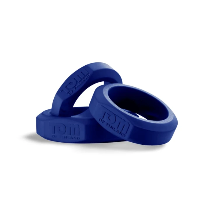 Tom Of Finland To 3-Piece Silicone Cockring Set