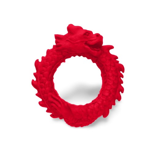 Pierścień erekcyjny Rise of the Dragon - Silicone Cock Ring - Red
