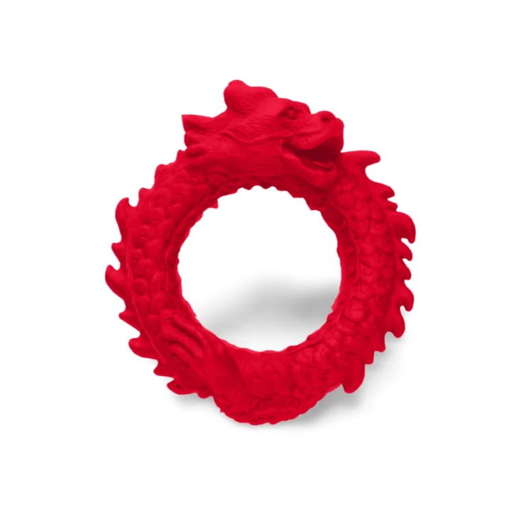 Pierścień erekcyjny Rise of the Dragon - Silicone Cock Ring - Red