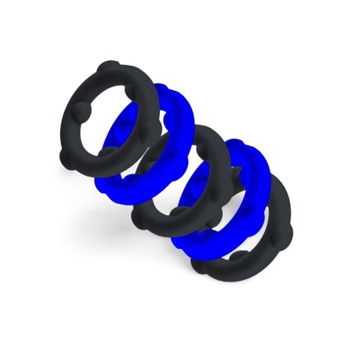 Oxballs [SIL] GEARHEADS 5-Pack SPINNER Rings Blue : Black