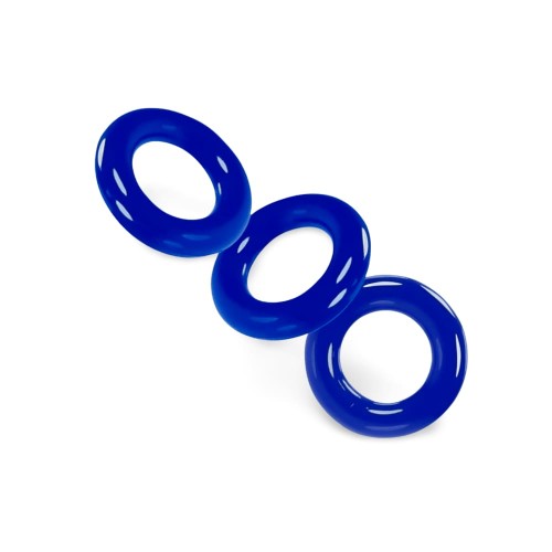 Set of 3 Willy Rings Blue Cockrings