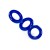 Set of 3 Willy Rings Blue Cockrings
