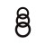 Zestaw pierścieni na penisa Lot of 3 Black Sono Cockrings N°25