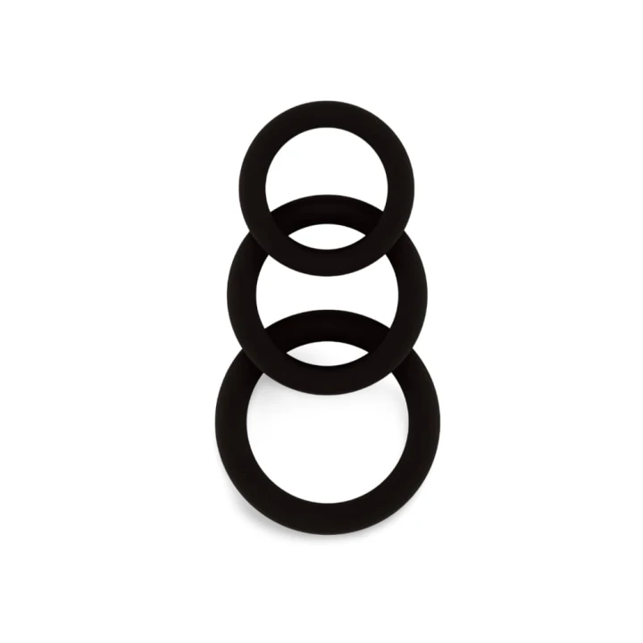Zestaw pierścieni na penisa Lot of 3 Black Sono Cockrings N°25