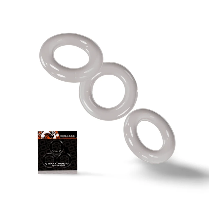 Oxballs Set of 3 Willy Rings Transparent
