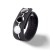 Leather Cockring 3 Pressures Black-White