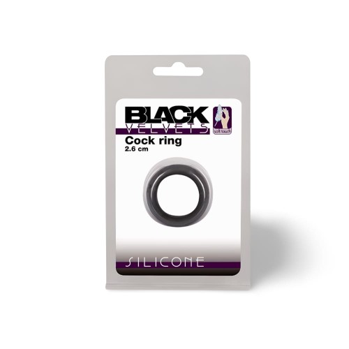 Cockring Velvet Ring S Black 26mm