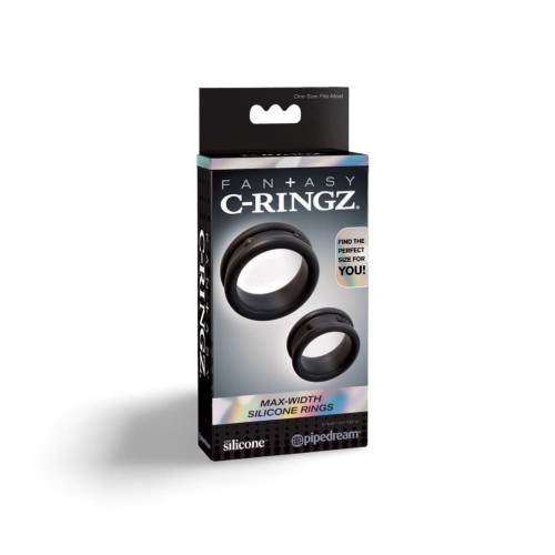 Fantasy C-RingFantasy C-Ringz Max-Width Silicone Rings - Black