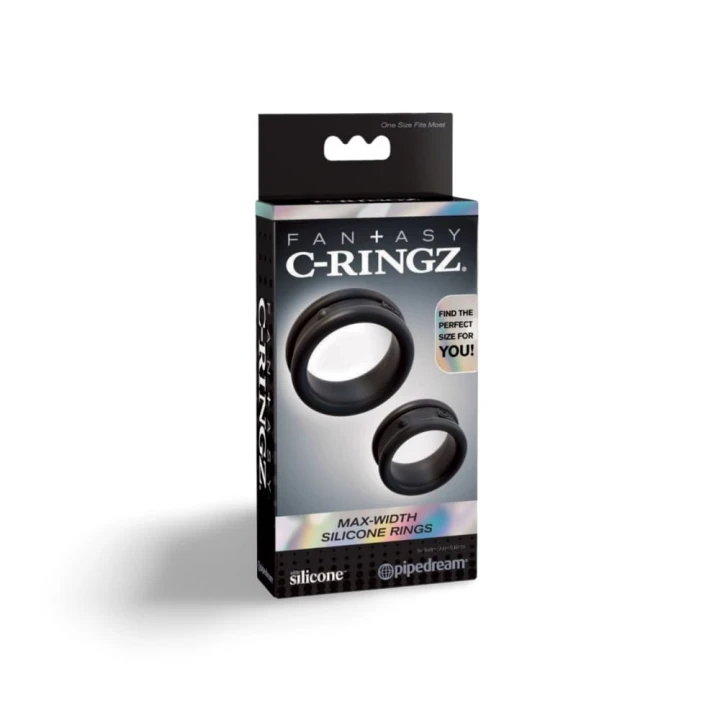 Fantasy C-RingFantasy C-Ringz Max-Width Silicone Rings - Black