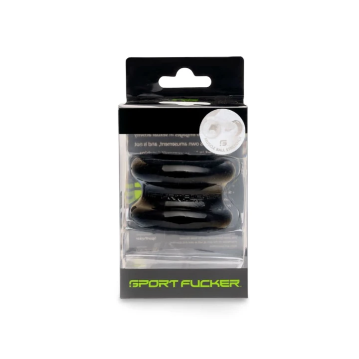 Sport Fucker TPE Muscle Ball Stretcher - Black