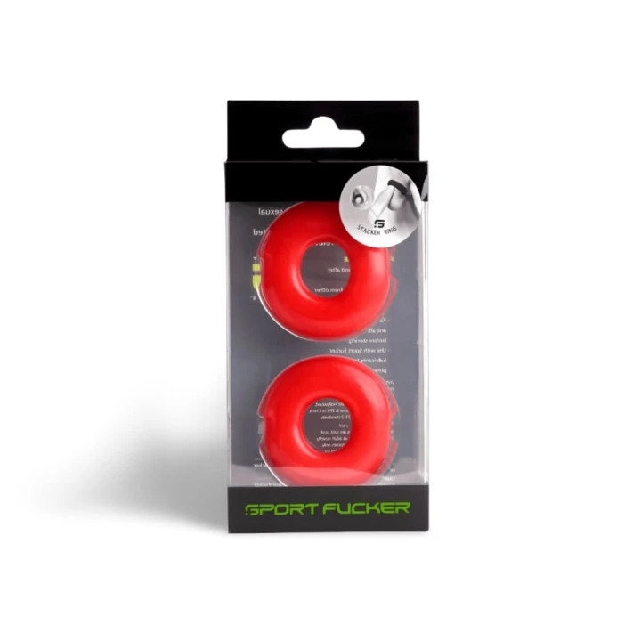 Sport Fucker Stacker Rings 2-Pack Red