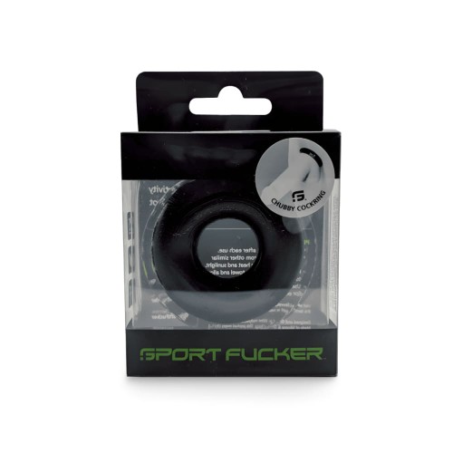 Sport Fucker Chubby Rubber Cockring - Black