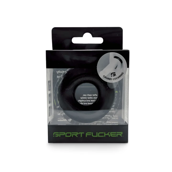 Sport Fucker Chubby Rubber Cockring - Black