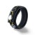 Leather Cockring 3 Pressures Black-Yellow