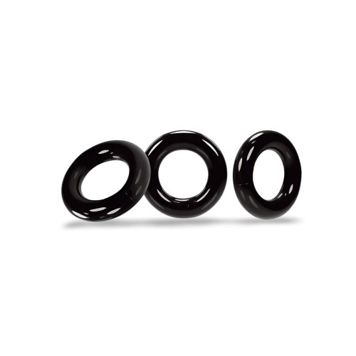 Oxballs Set of 3 Willy Rings Black