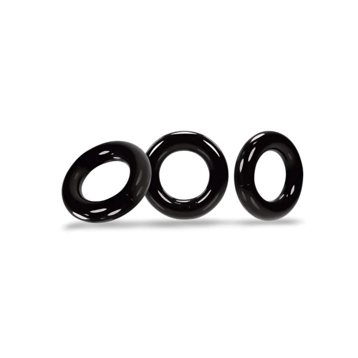 Oxballs Set of 3 Willy Rings Black