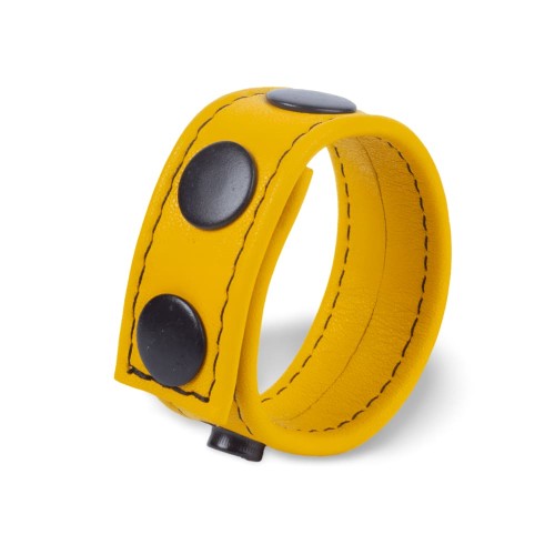 Cocky Yellow Leather Cockring