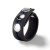 Leather Cockring 3 Pressures Black-Blue