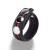 Leather Cockring 3 Pressures Black-Red
