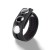 Leather Cockring 3 Pressions Black