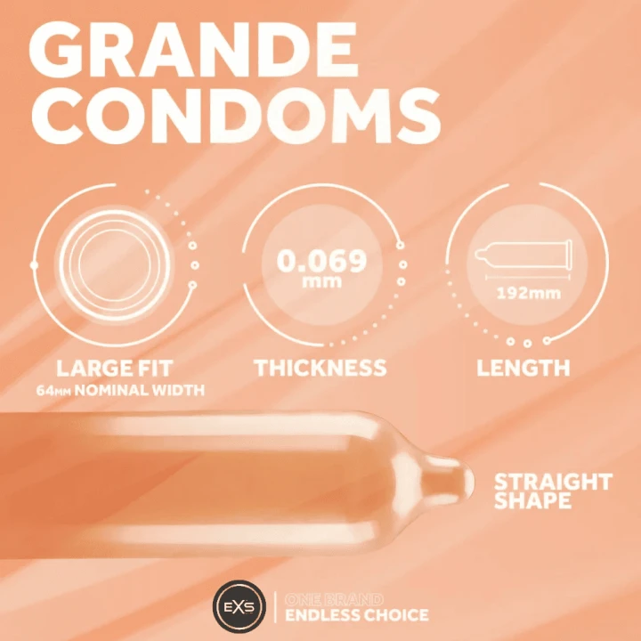 EXS Prezerwatywy duże Grande - Extra Large Condoms - 12 pieces