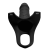 Strap-on z pustym dildo SM Hollow Silicone Dildo czarny silikon