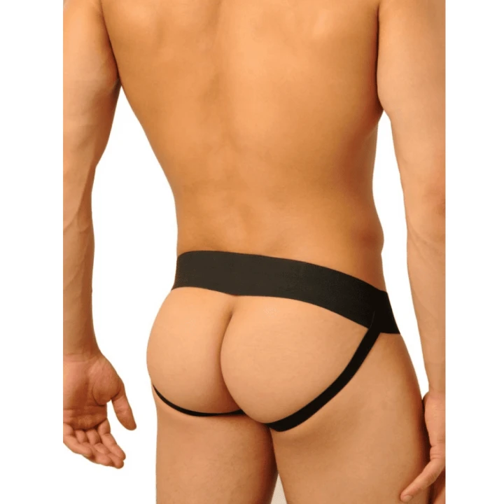 Skórzany jockstrap FIST Leather Black premium skóra czarny