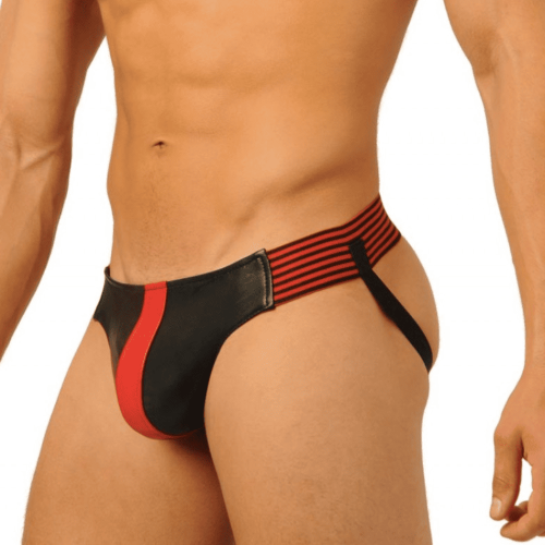 Skórzany jockstrap FIST Leather Red premium skóra czerwony