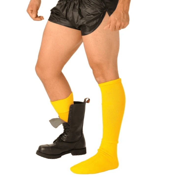 Fetyszowe skarpety FIST Boot Socks Yellow za kolano żółte