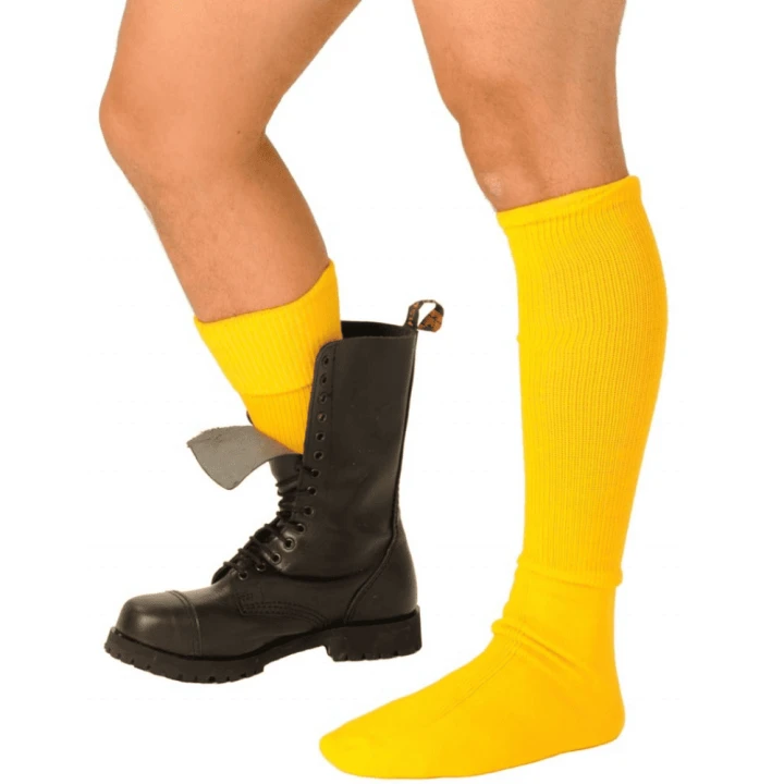 Fetyszowe skarpety FIST Boot Socks Yellow za kolano żółte