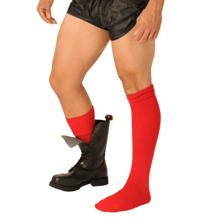 Fetyszowe skarpety FIST Boot Socks Red za kolano czerwone