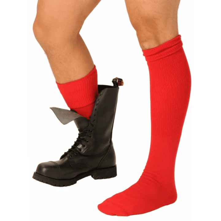 Fetyszowe skarpety FIST Boot Socks Red za kolano czerwone