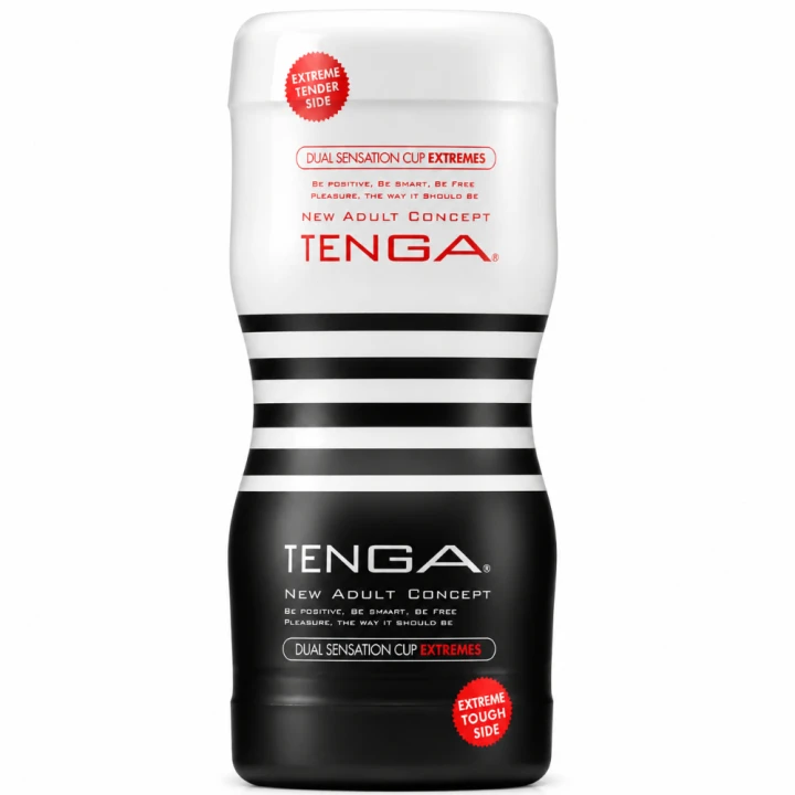 TENGA Dual Sensation Cup Extremes – masturbator 2w1 z dwoma otworami