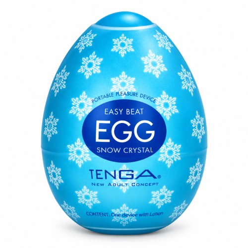 TENGA EGG Snow Crystal – elastyczny masturbator z wypustkami