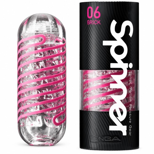 TENGA Spinner 06 Brick – masturbator męski ze spiralą obrotową.jpg
