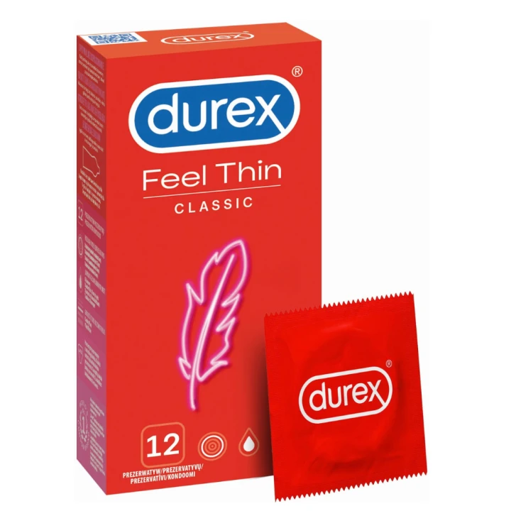 Durex Fetherlite Thin cienkie prezerwatywy 12 sztuk